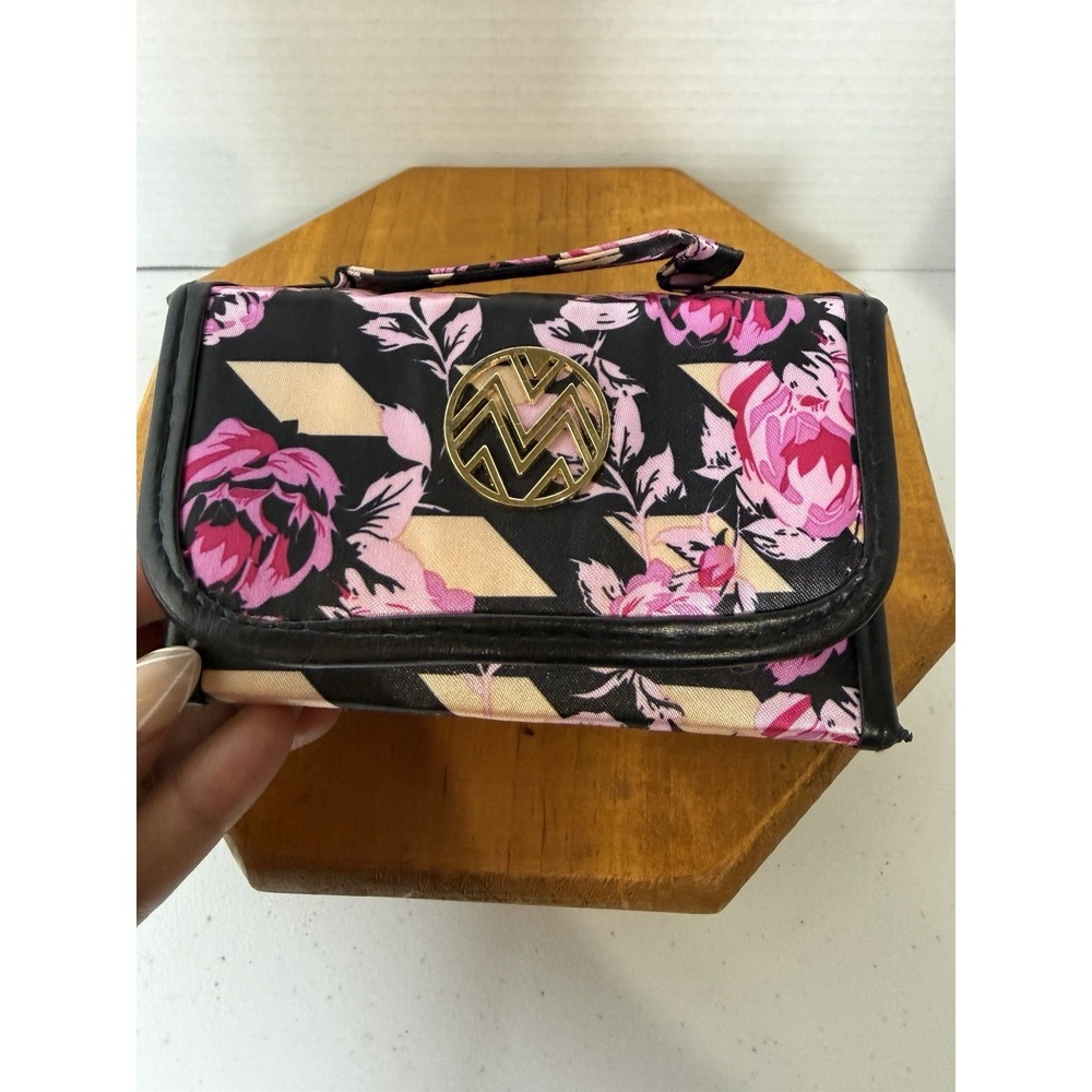 Macbeth Collection Margaret‎ Josephs Floral Travel Jewelry Organizer Roll Case